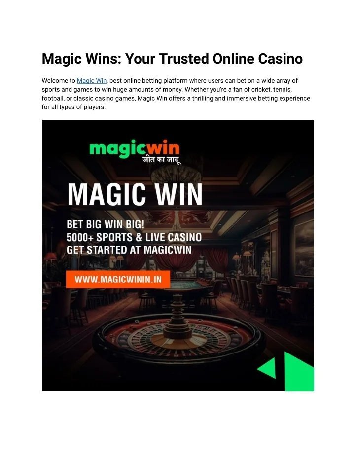 Overview of magic win casino uk